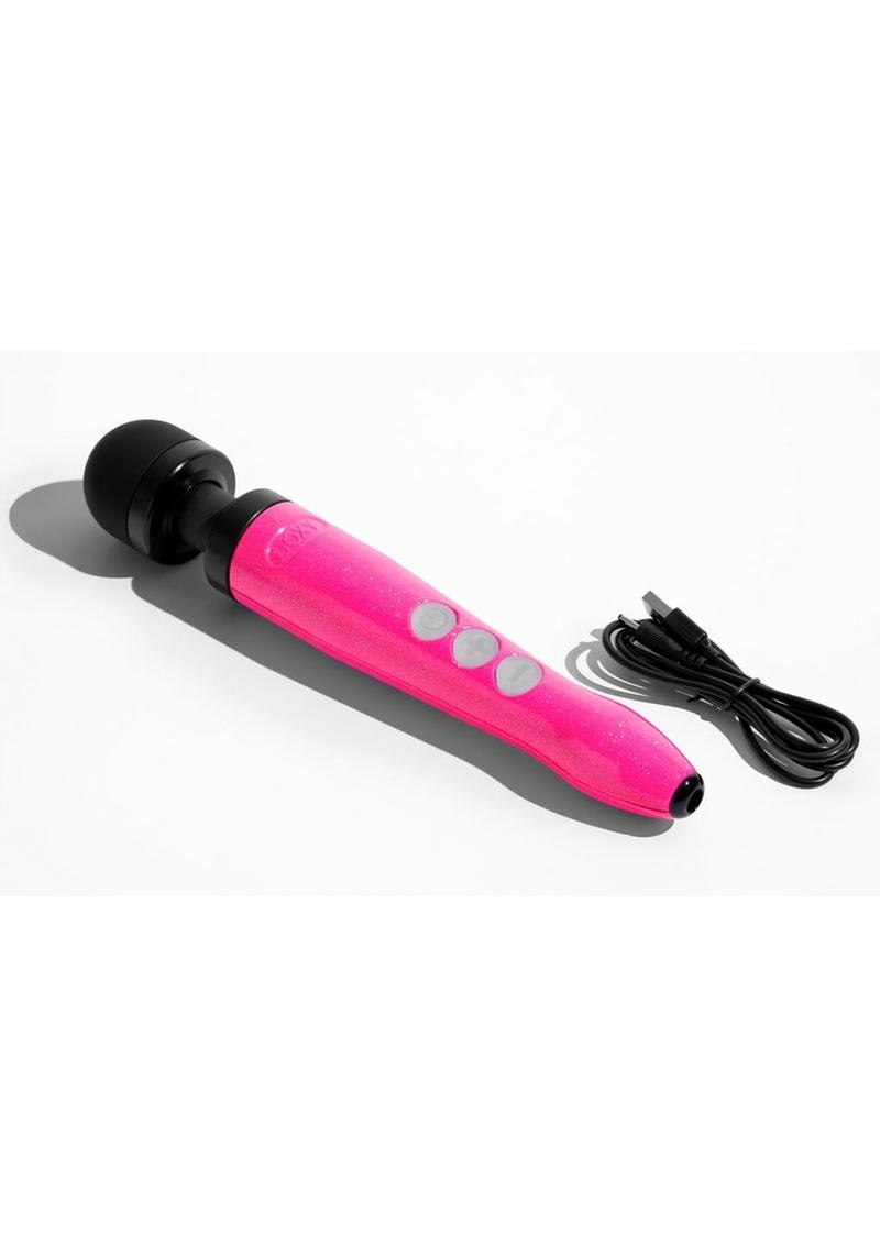 Doxy Die Cast 3RWand Rechargeable Vibrating Body Massager - Hot Pink/Pink