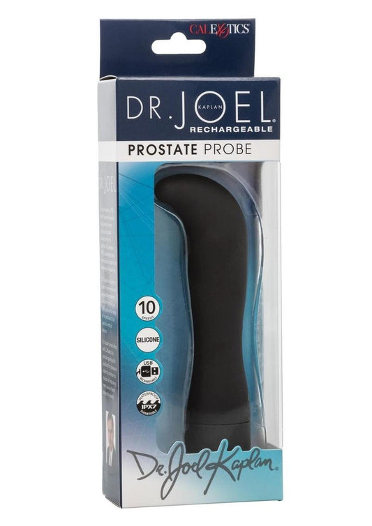 Dr. Joel Kaplan Rechargeable Silicone Prostate Probe Anal Vibrator - Black