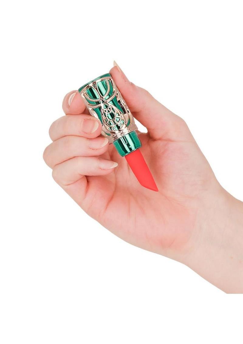 compact clitoral stimulator rechargeable lipstick design
