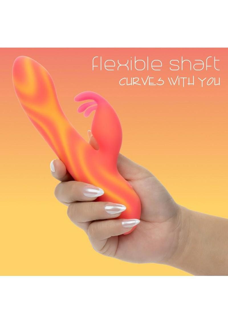 dual stimulation rabbit vibrator female pleasure device LED massager