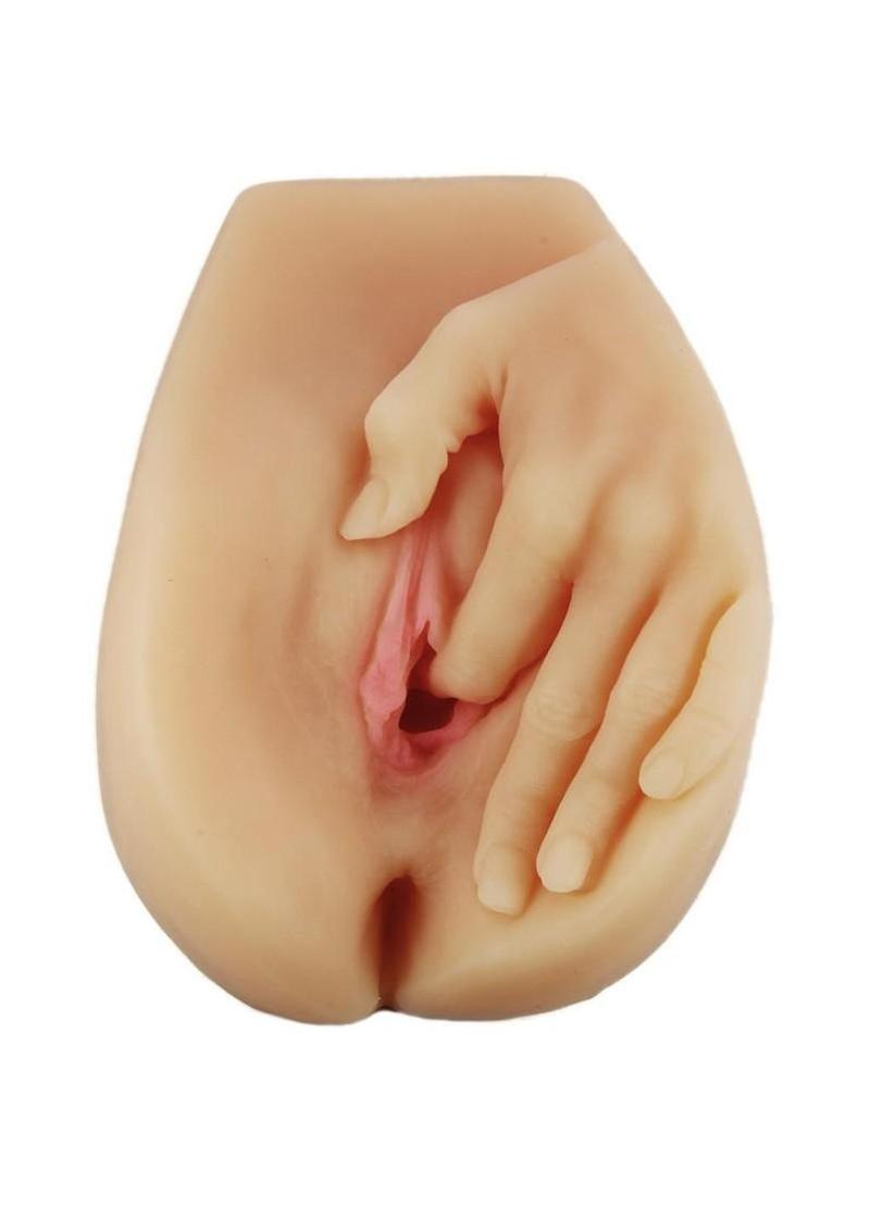 vibrating realistic masturbator with dual openings
