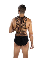 fetish wear men black mesh underwear set
