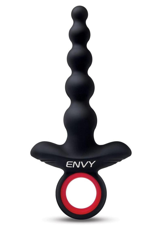 Envy Vibrating Silicone Rechargeable Anal Bead Assifier - Black