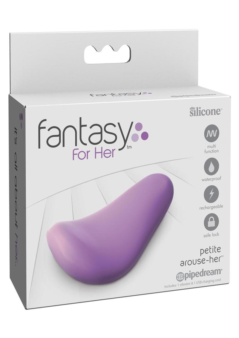 Fantasy For Her Petite Arouse Her Silicone USB Rechargeable Vibrator Waterproof - Purple - 2.8in