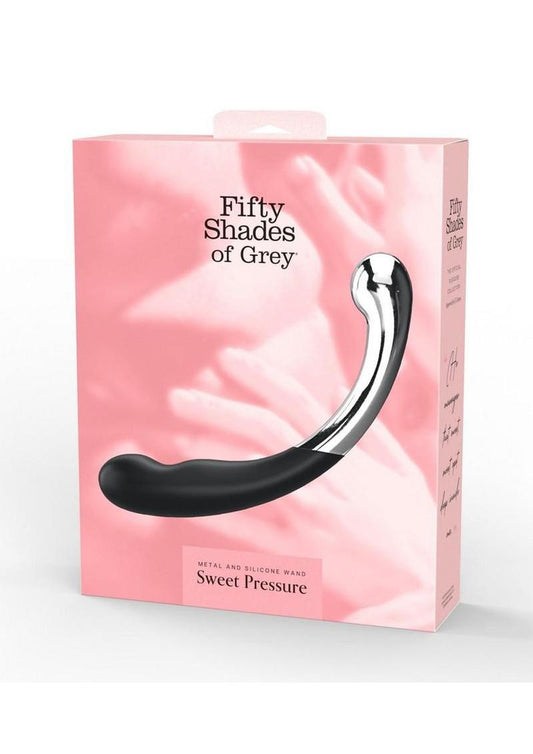 Fifty Shades Of Grey Sweet Pressure Silicone and Metal Dildo - Black/Silver
