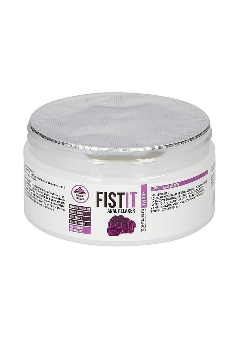 Jar of Fist It Anal Relaxer on a white background