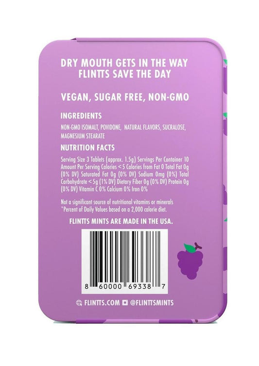 Flintts Mints Mouth Watering Oral Delights - Luxury - Grape