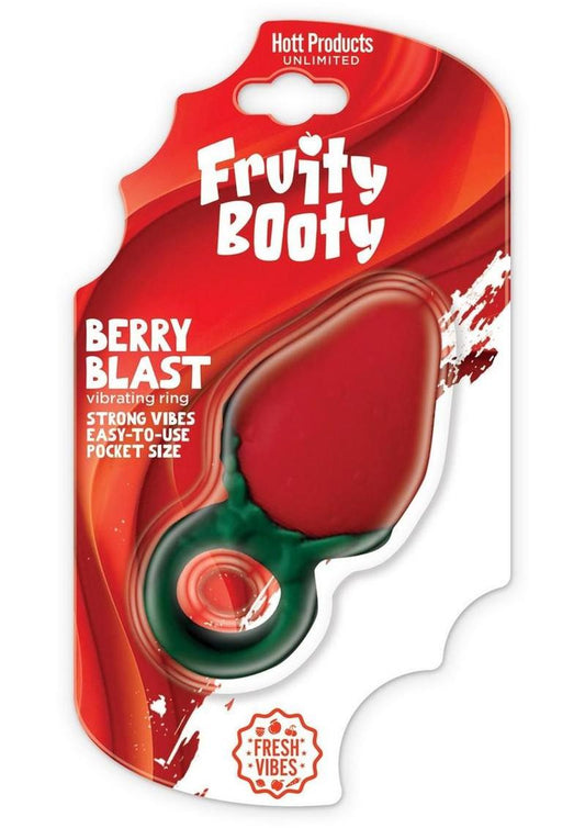 Fruity Booty Berry Buzz Strawberry Mini Vibrator - Green/Red
