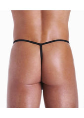 Fundies Referee G-String with Whistle - Black/White - One Size