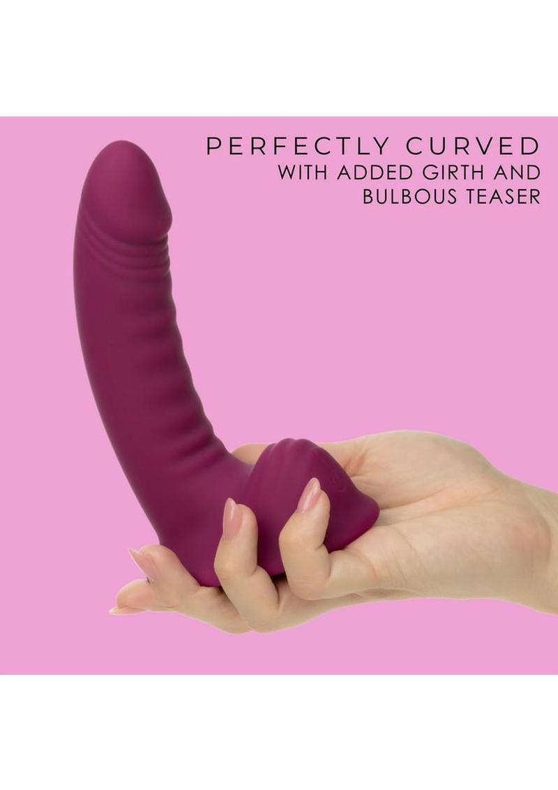 curved silicone vibrator suction cup base body safe adult toy