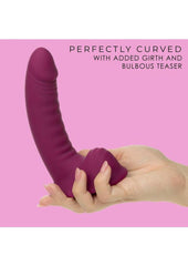 curved silicone vibrator suction cup base body safe adult toy