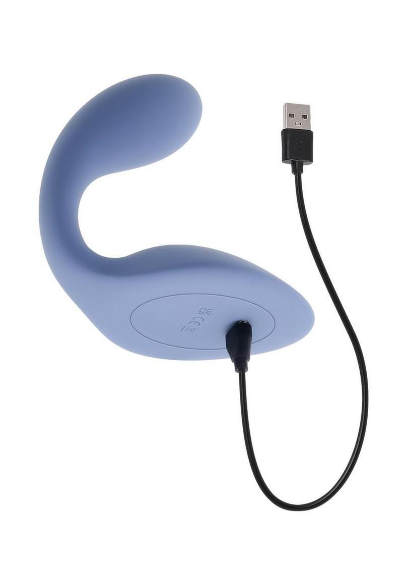Rechargeable grind sex toy pad charging port view