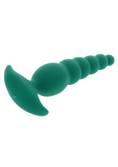 silicone male prostate toy with twirling textured stimulation