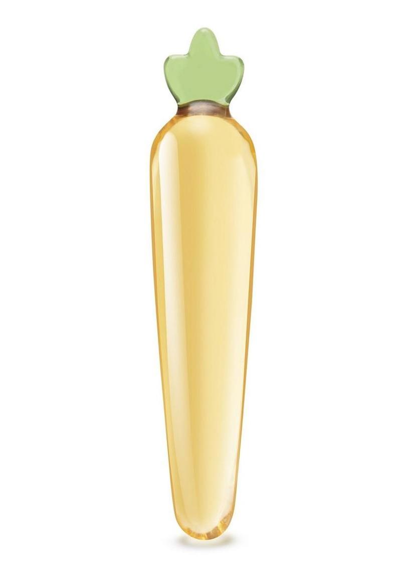Glas Bunny's Secret Glass Dildo - Green/Yellow - 7.25in