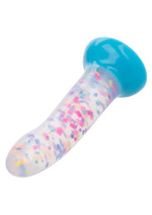 waterproof silicone dildo glowing bright with strong suction cup for hands free intimate fun