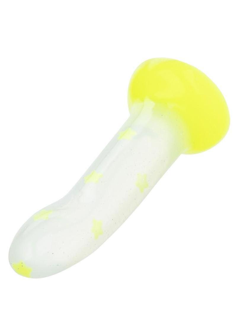 Glow in the dark dildo with suction cup body safe silicone soft texture durable design ideal for fantasy glow themed adult fun