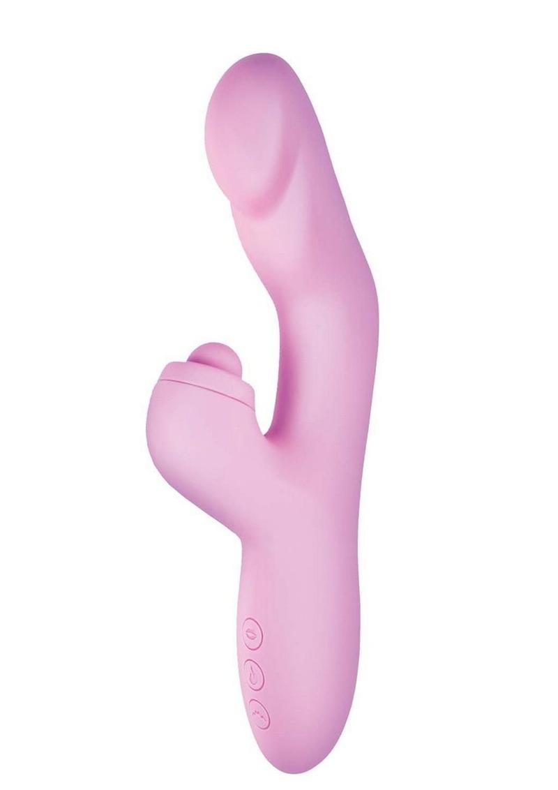 Goddess Heat Up Rechargeable Silicone Tapping Massager - Lavender/Purple