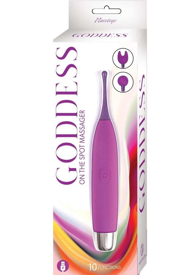 Goddess On The Spot Rechargeable Silicone Massager - Purple