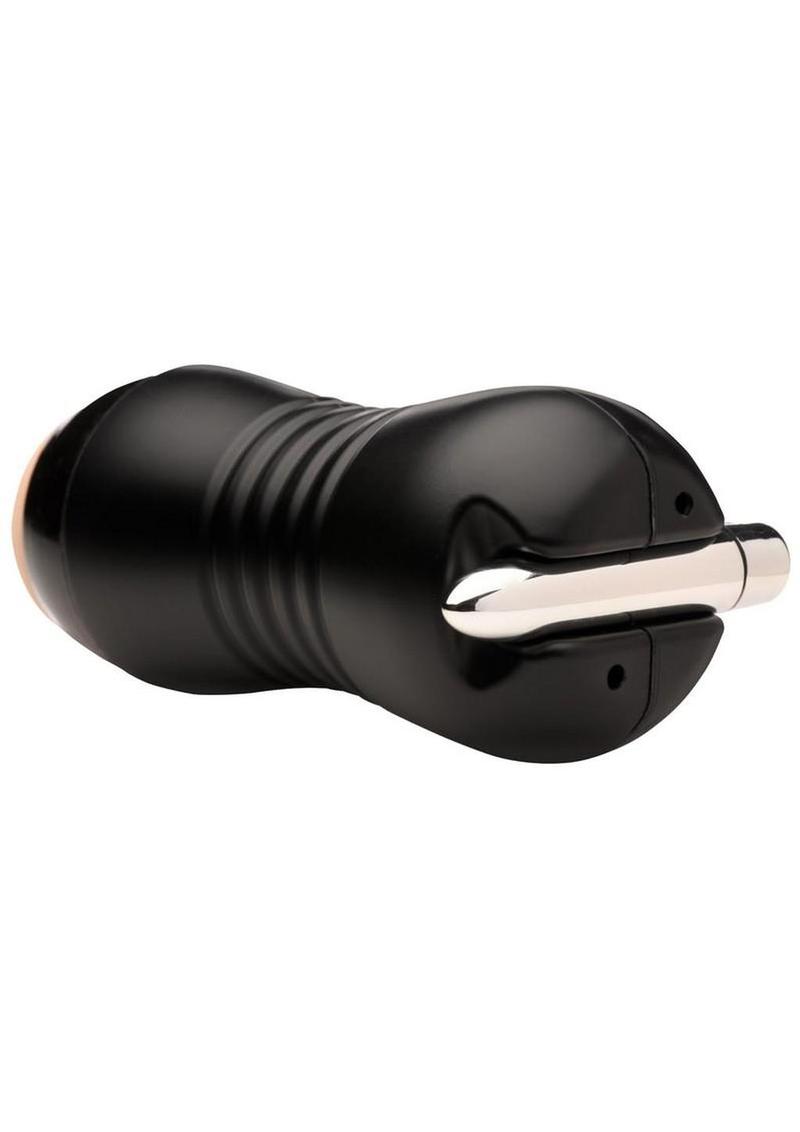 waterproof vibrating stroker male masturbator textured tunnel toy