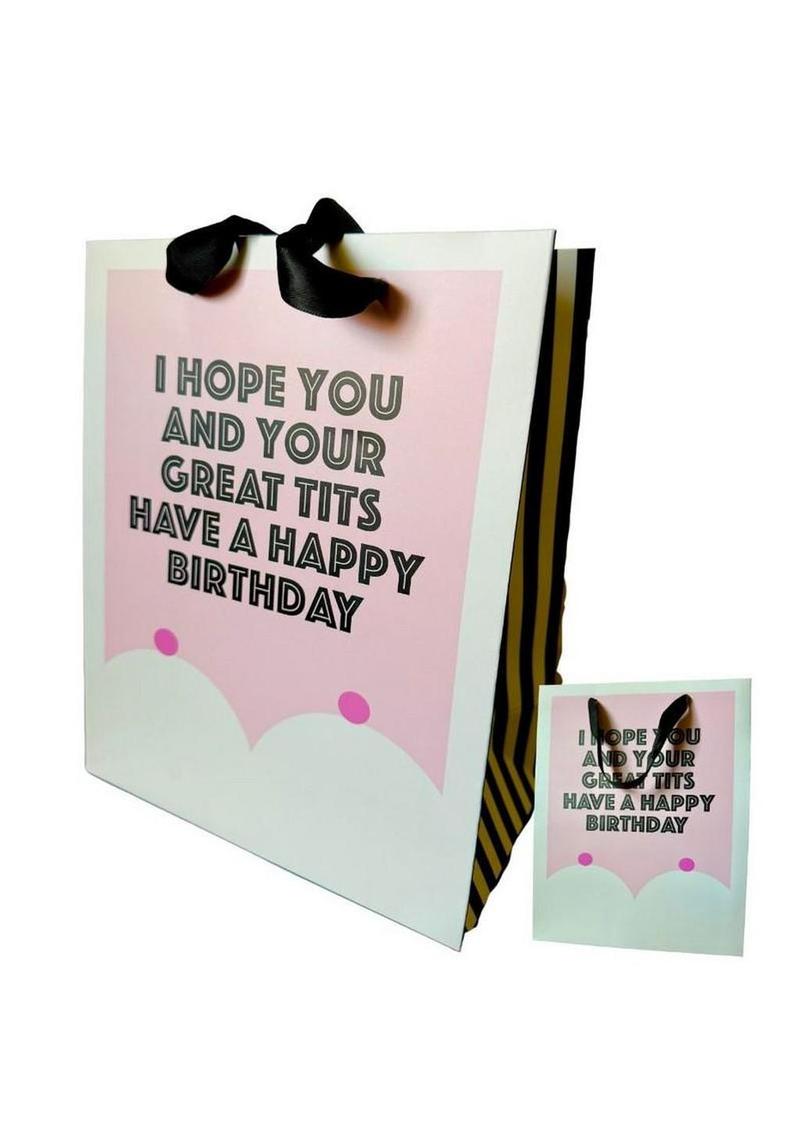 orange ribbon party gift bag