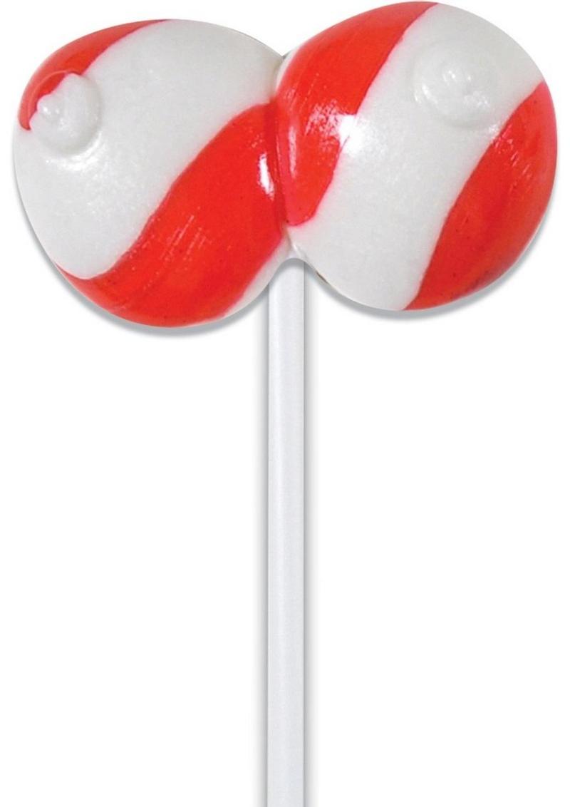 boob shaped peppermint candy pop