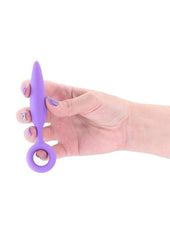 slim silicone anal plug with finger ring for beginners comfort and control
