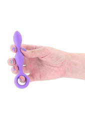 slim silicone anal plug with finger ring for beginners and comfort