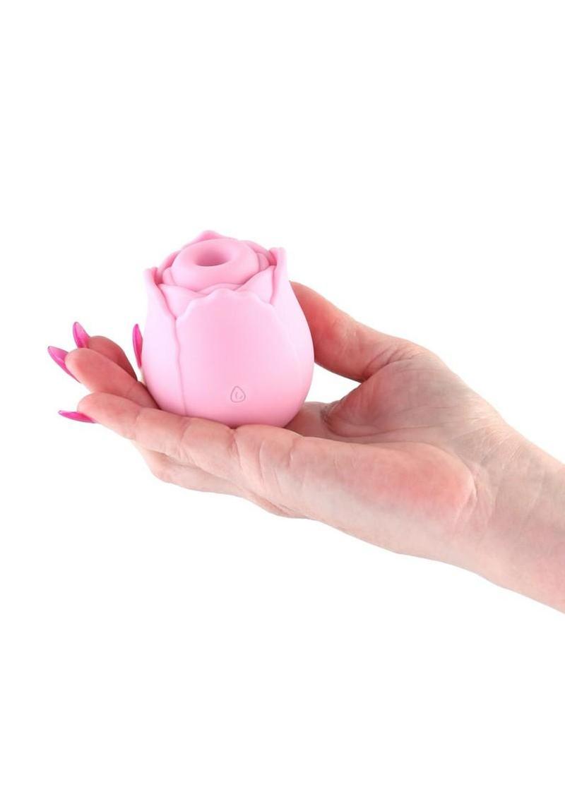 Rechargeable rose vibrator for clitoral pleasure