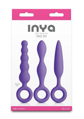 Inya Trio Silicone Anal Plug Kit - Purple - 3 Piece