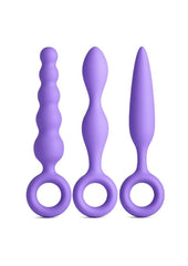 Inya Trio Silicone Anal Plug Kit - Purple - 3 Piece