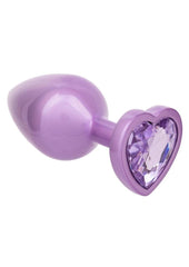 Jewel Amethyst Heart Anal Plug