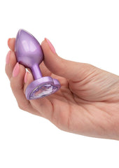 Jewel Amethyst Heart Anal Plug