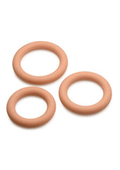 Jock Discrete Silicone Cock Ring - Caramel - Set