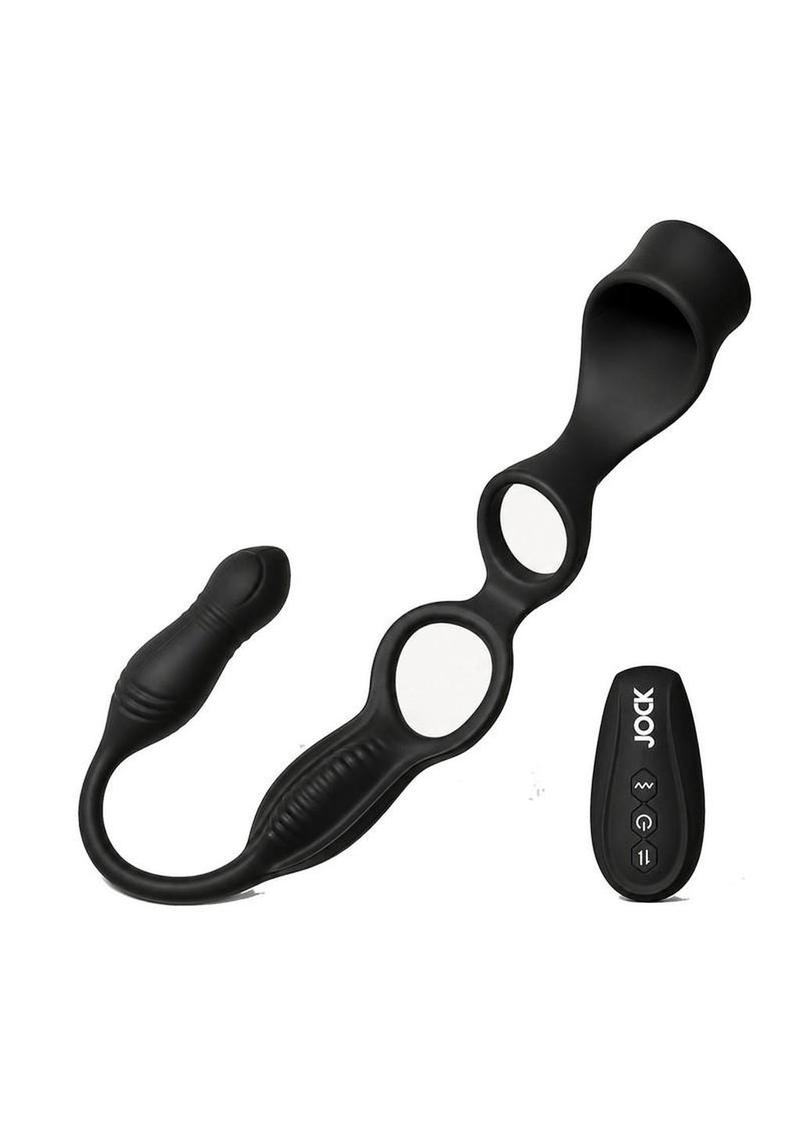 thrusting anal plug with cock ring