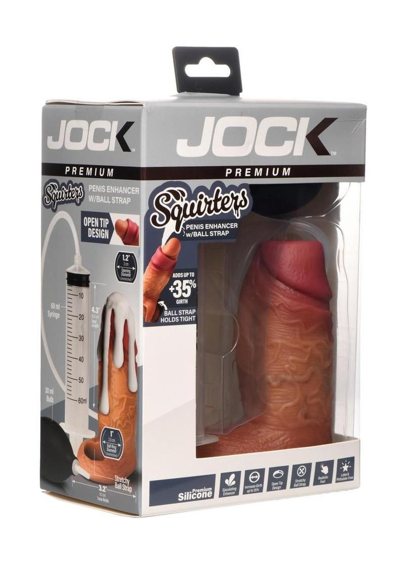 realistic girth enhancer with ball strap