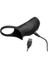 rechargeable silicone cock ring sleeve combo