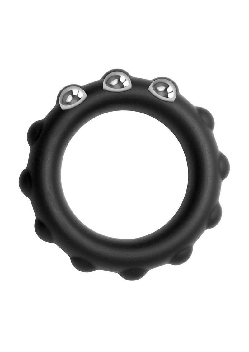 Weighted silicone cock ring best male sex toy with internal beads