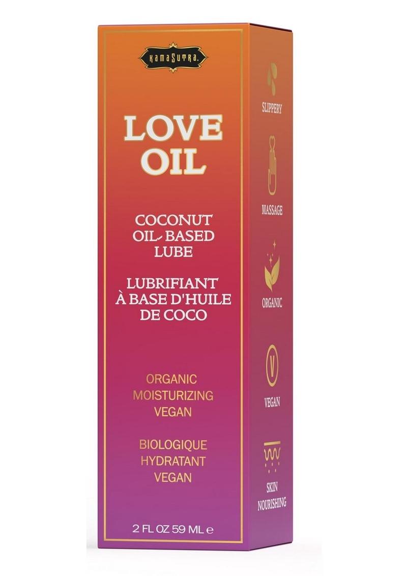 Kama Sutra Love Oil Coconut Oil Based Lubricant and Body Glide - 2oz