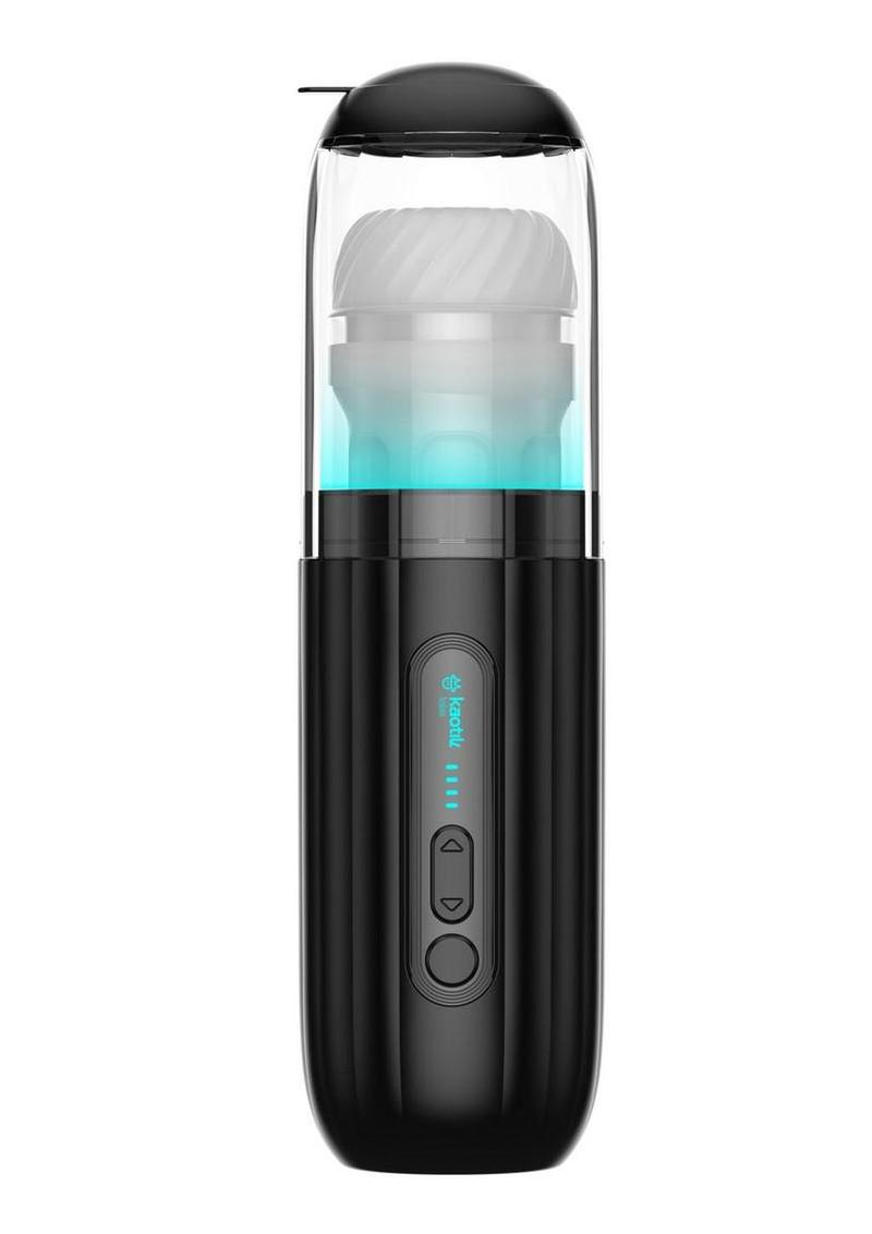 Kaotic Labs The Shockwave App Control Rechargeable Masturbator - Black/Blue