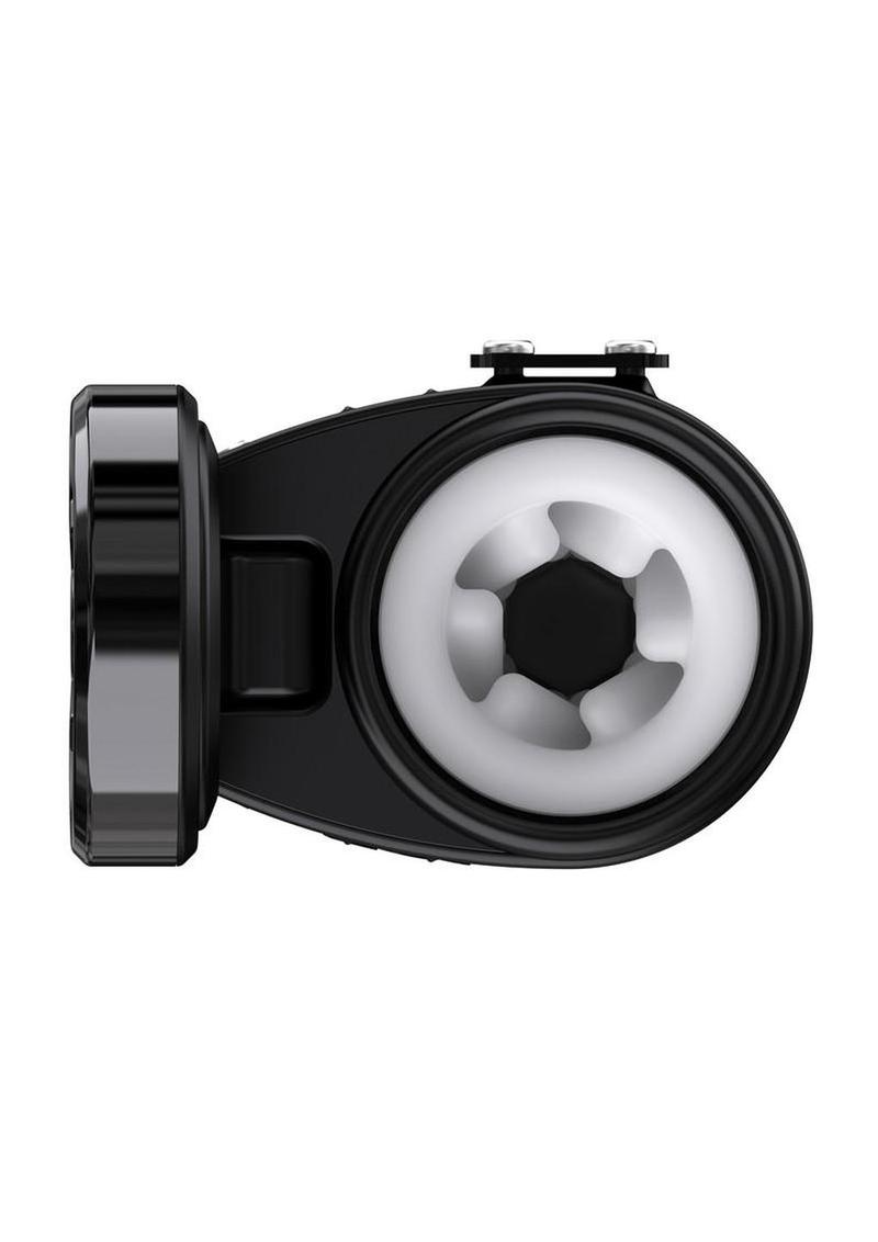 elegant high tech stroker with spinning and thrusting chamber