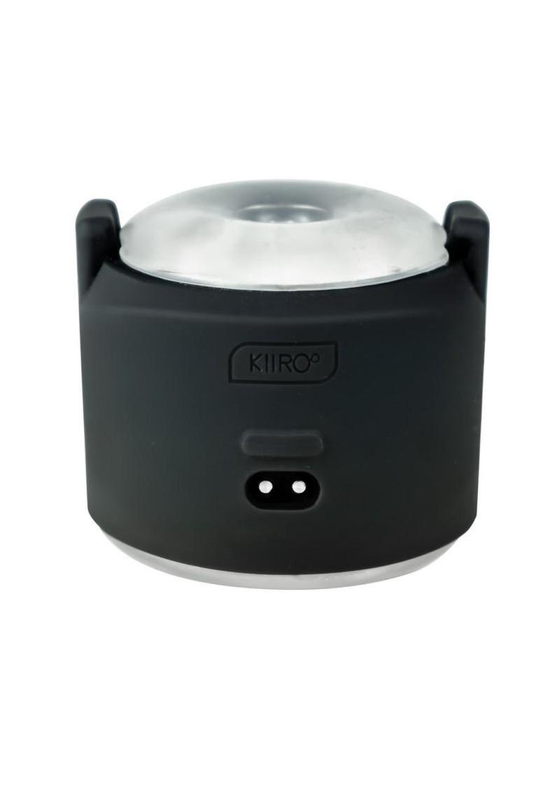 Kiiroo Powershot Interactive Dual Motor Rechargeable Silicone Male Vibrating Masturbator - Black/Clear
