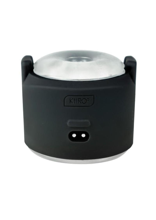Kiiroo Powershot Interactive Dual Motor Rechargeable Silicone Male Vibrating Masturbator - Black/Clear