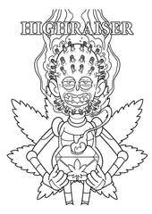 cannabis inspired horror movie coloring book