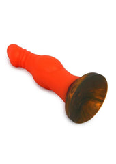 Suction dildo for solo use featuring monster-inspired shaft with bold girth and texture