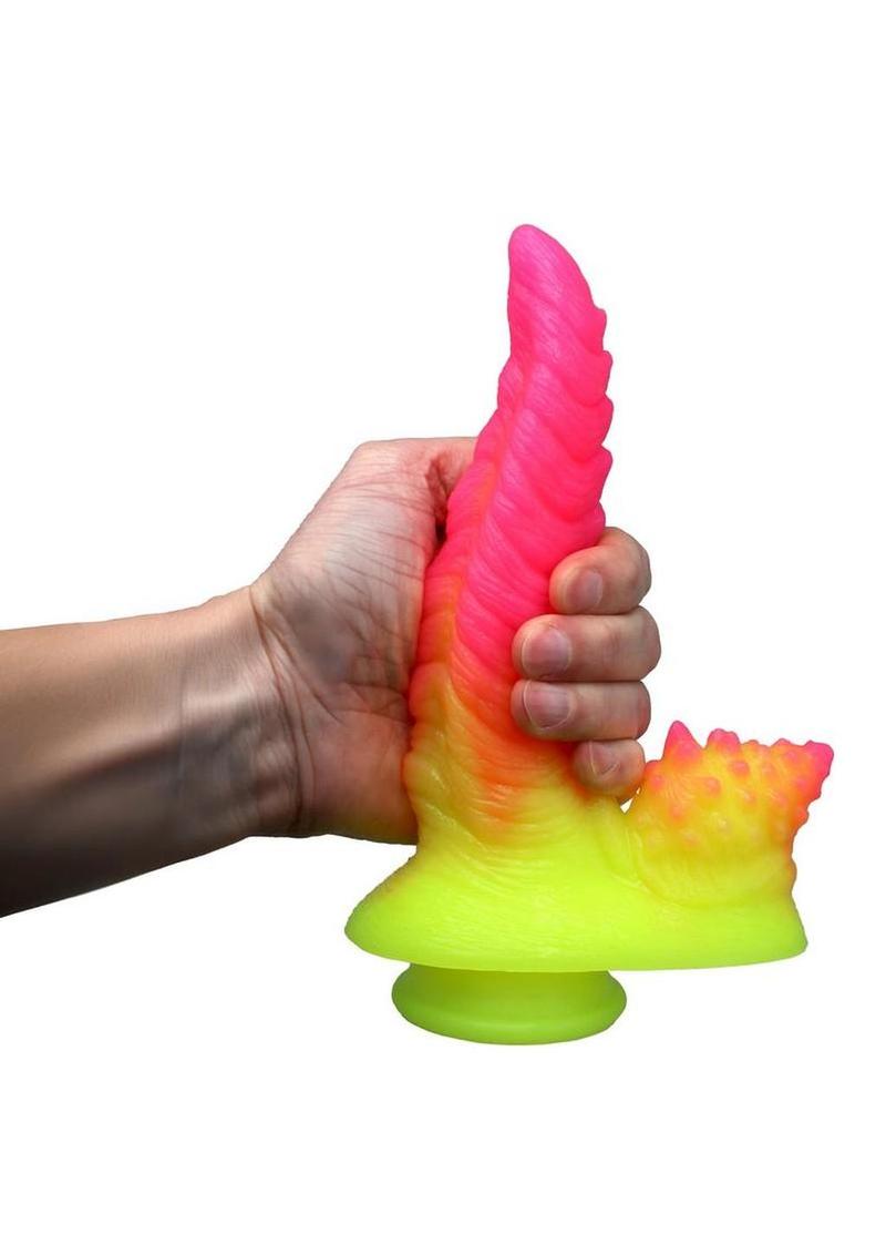 Strong suction cup dildo with body-safe silicone construction and textured shaft for erotic play