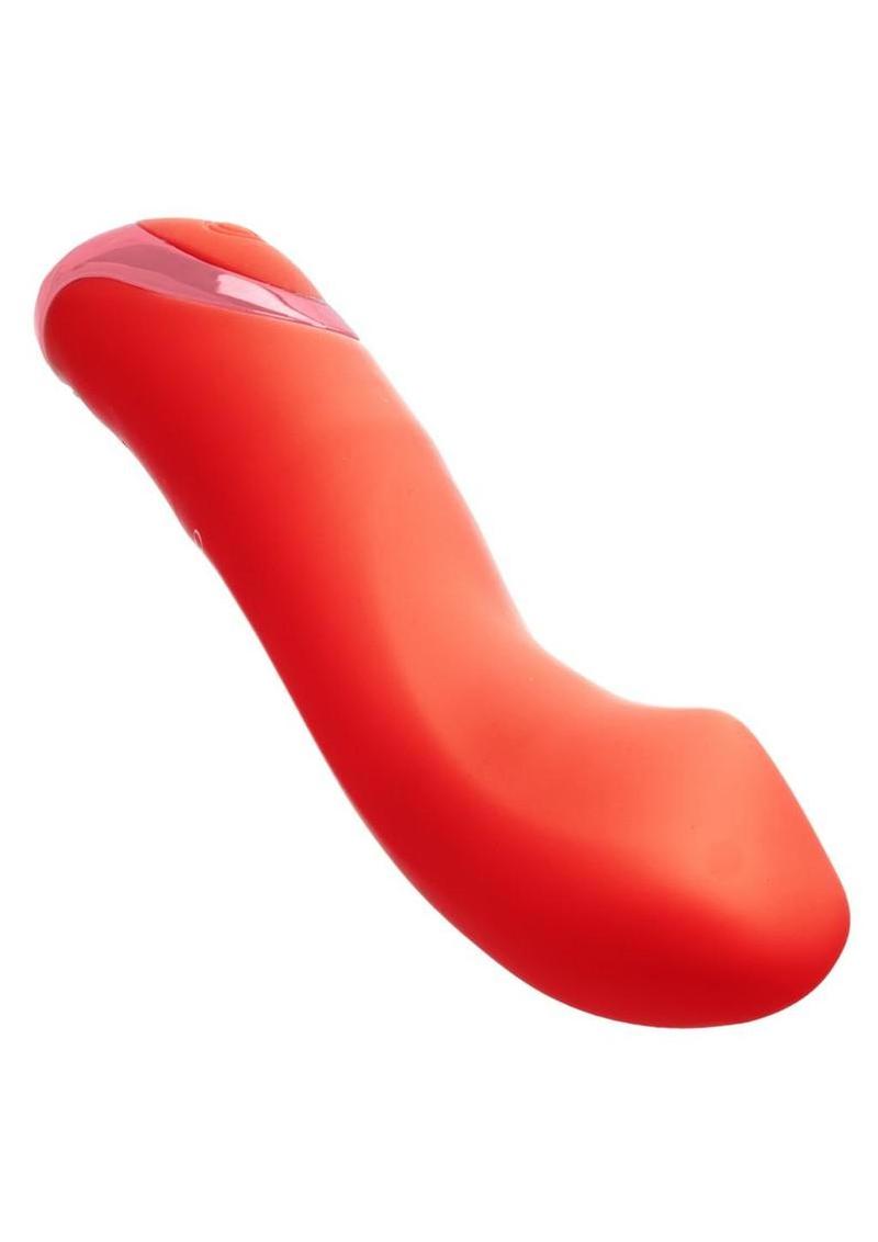 Discreet rechargeable silicone vibrator curved design waterproof 10 modes body safe travel lock for solo or couples intimate play