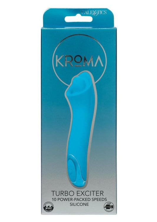 Kroma Turbo Exciter Rechargeable Silicone Mini Massager - Blue