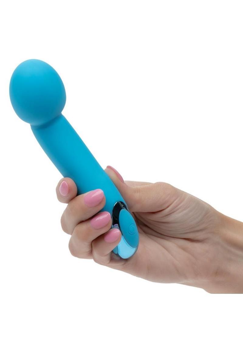 Curved G spot vibrator silicone rechargeable waterproof body safe design 10 vibration settings powerful compact travel size pleasure