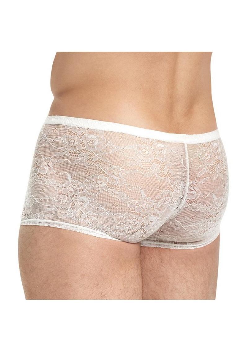 Lace King Lace Boxers - White - Large/XLarge