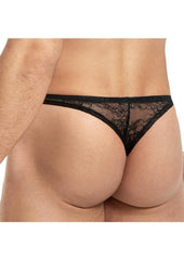 Lace King Lace Thong - Black - Large/XLarge